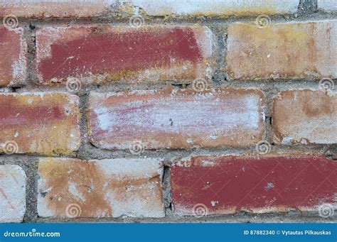 Painted Brick Wall Stock Photo Image Of Built Pattern 87882340