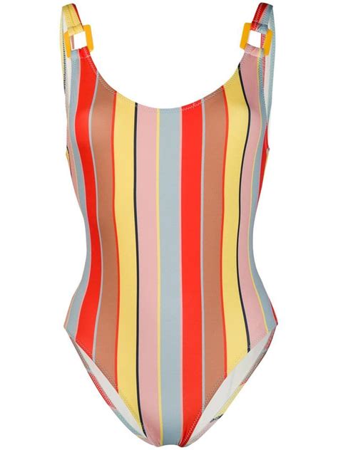 Solid And Striped Striped Swimsuit Yellow Striped Swimsuit Yellow