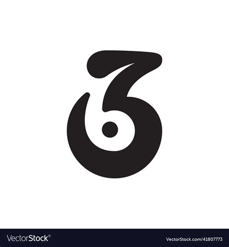 Simple And Clean Number 36 Initial Logo Royalty Free Vector