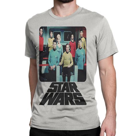 Star Trek Star Wars Premium T Shirt Distressed Tee Funny