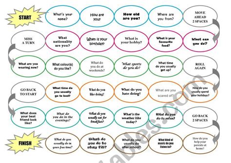 Wh Questions Board Game Esl Worksheet By Eveline10