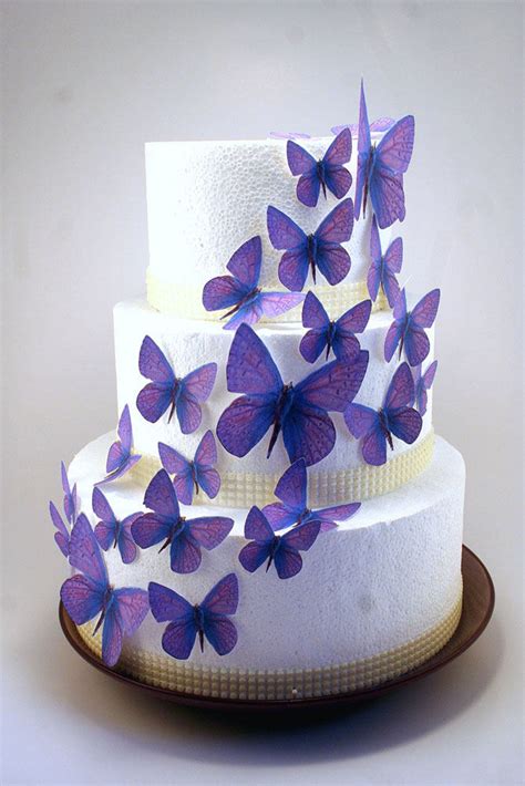 Purple Butterfly Wedding Cake Decorations Forestwebdesign