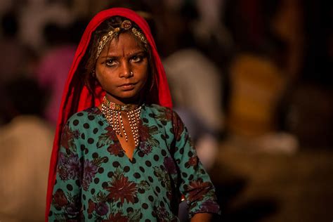 little gypsy girl during the camel pushkar fair during the… flickr