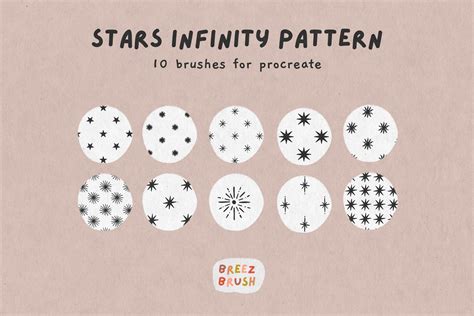 10 Procreate Star Seamless Pattern Brushes Procreate Etsy