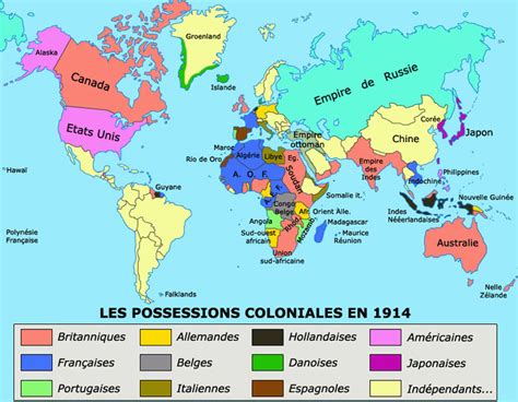 carte du monde en 1914 les grands empires coloniaux my blog