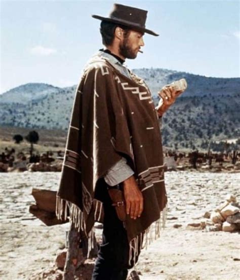 Old Wild West Movie Legend Cowboy Poncho Clint Eastwood Collectible
