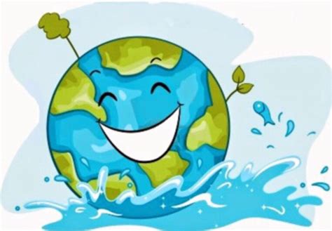 ⭐️6 La Tierra Sonriendo Dia Mundial Del Agua Feliz Día Agua