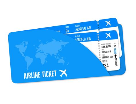 Realistic Airline Ticket Design Ticket Design Plan My Trip Airline