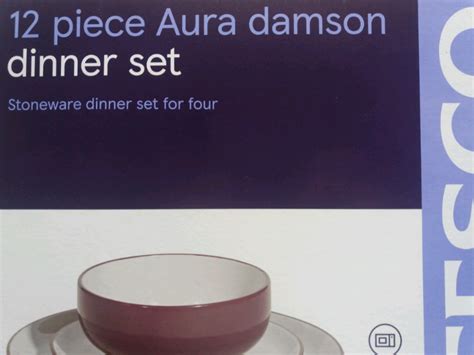 Tesco 12 Piece Aura Damson Dinner Set In Culverhouse Cross Cardiff