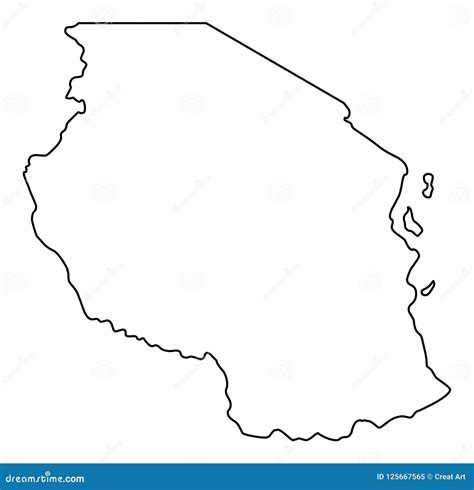 Country Maps Clipart Photo Image Tanzania Outline Map Clipart Clip