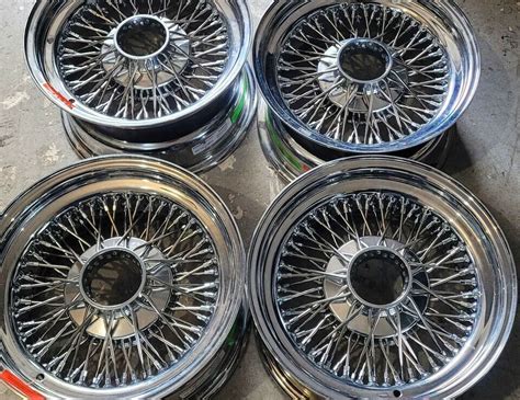 Brand New Dayton Wire Wheels 158 Cross Lace Wire Wheel Rims All Chrome