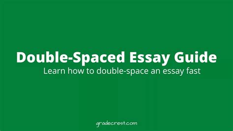 Double Spaced Essay Guide Examples Steps Tips And Tricks