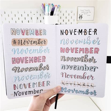 Best Bullet Journal Fonts And Headers For Every Month The Smart