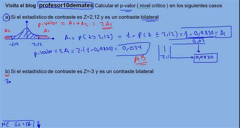 Calcular El P Valor Ejercicios Resueltos 01a Nivel Crítico Youtube