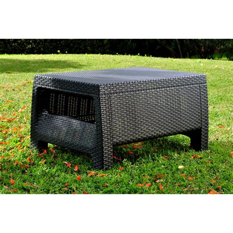 No barbecue is complete without a side. Keter Corfu Outdoor Coffee Table - Grey | from hayneedle ...