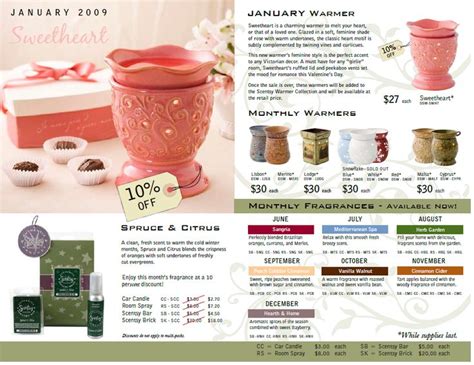 January 2009 Warmer Of The Month Sweetheart Spruce And Citrus Scentsy