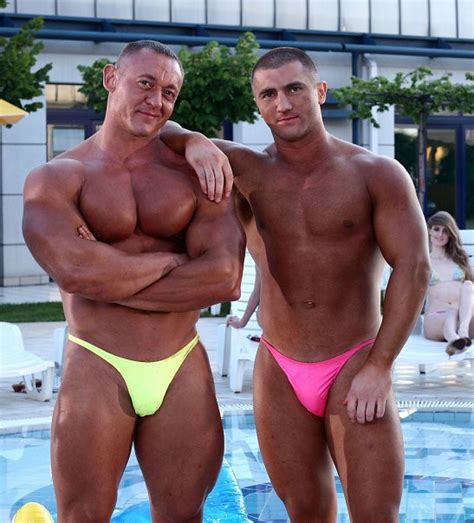 Two Musclemen In Colourful Thongs Balticau Flickr