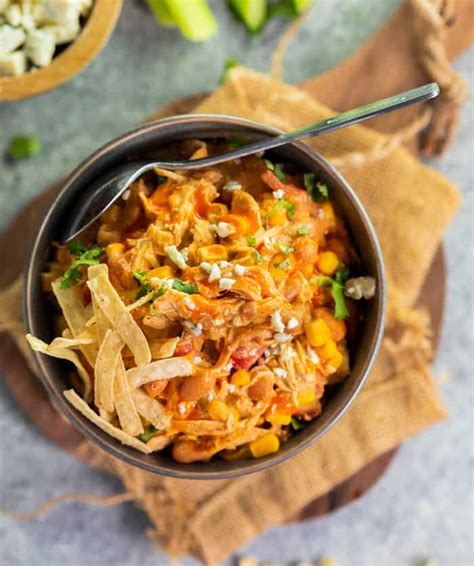 Slow Cooker Buffalo Chicken Chili The Cozy Cook