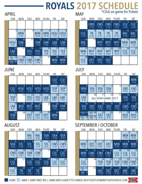Kansas City Royals 2017 Schedule Royals Tickets For Less