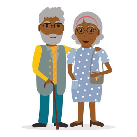 70 Happy Elderly Black Couple Clip Art Illustrations Royalty Free
