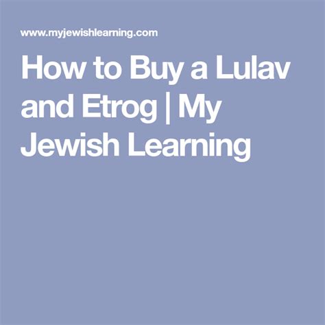 How To Buy A Lulav And Etrog My Jewish Learning Lulav