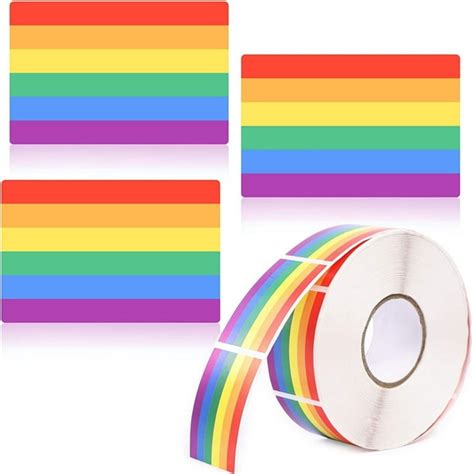 gay pride sticker roll total 1000 lgbtq stickers rainbow flag designs support in parades