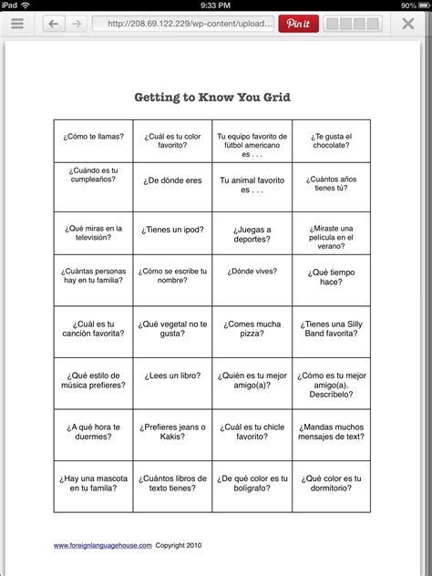 Getting To Know You In Spanish Great Communicative Activity Spanish Classroom Activities