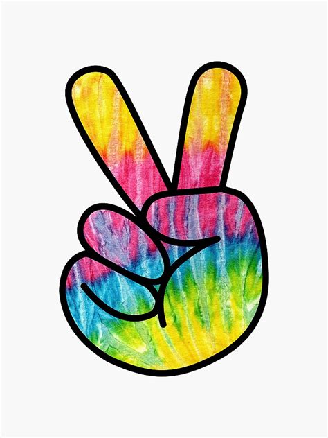 Colorful Hippie Peace Sign Sticker For Sale By Ellarose99 Redbubble