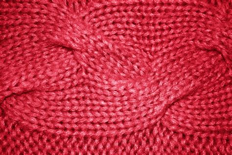 Red Cable Knit Pattern Texture Picture Free Photograph Photos