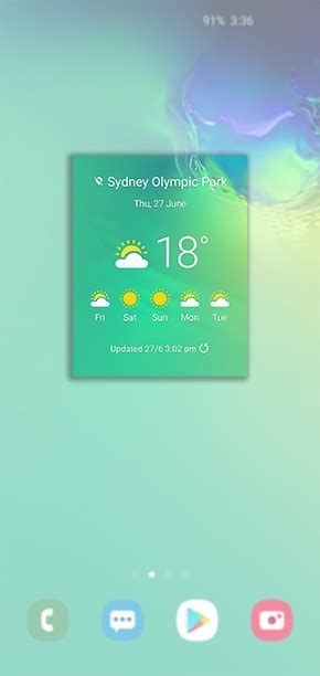 Using The Weather Widget On A Samsung Phone Samsung Australia