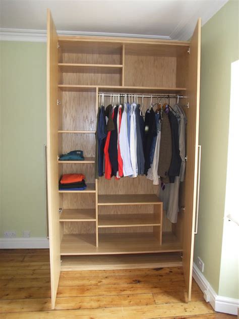Oak Veneer Wardrobe Contemporary Bedroom Other By Style Within