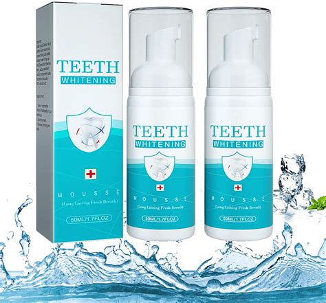 2 x teethaid mundwasser teethaid mouthwash 50 ml natural teeth whitening foam toothpaste