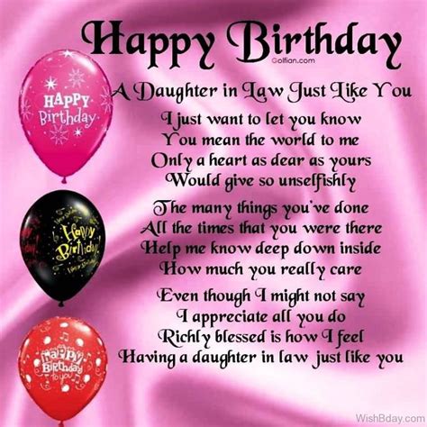 44 Birthday Wishes For Daughter In Law