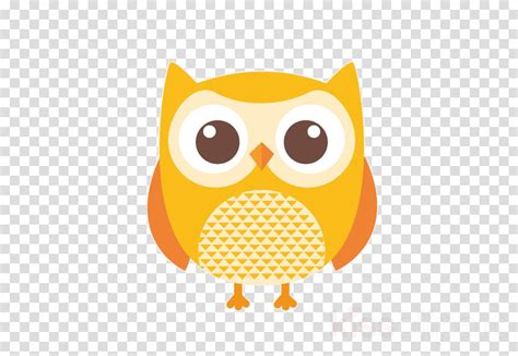 Orange Clipart Owl Yellow Bird Of Prey Transparent Clip Art