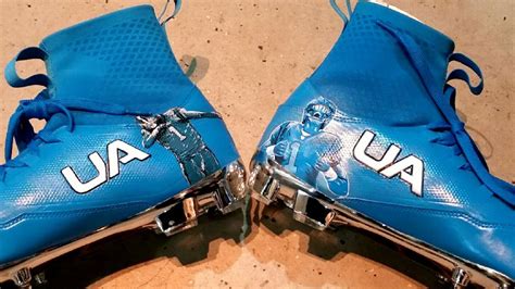 Brand new under armour cam newton mens mid top football cleats, black silver. Panthers QB Cam Newton wearing custom-made dabbin' cleats ...