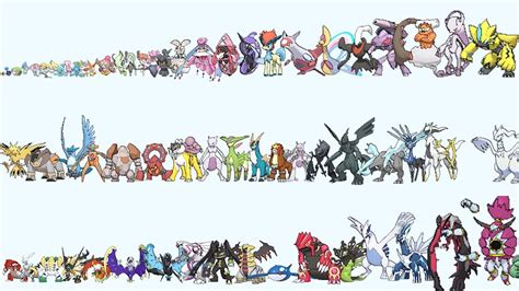 All Legendary And Mythical Pokemon From Smallest To Biggest Youtube