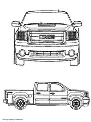 pickup truck coloring pages  printable pictures