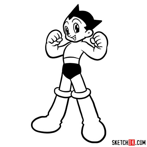 How To Draw Astro Boy Sketchok Easy Drawing Guides