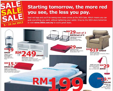 Find furniture and home furnishings on sale, with discounts of up to 50% off on while you shop, don't miss out to enjoy 50% off all christmas items too. IKEA Red Sale! Sale! Sale! (5 - 22 July) | Sales nonstop