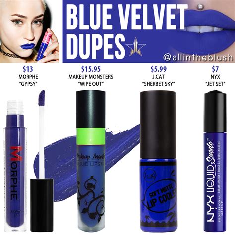 Jeffree Star Blue Velvet Velour Liquid Lipstick Dupes All In The Blush
