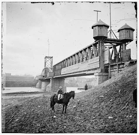 Fortified Railroad Bridge Over Cumberland River Near