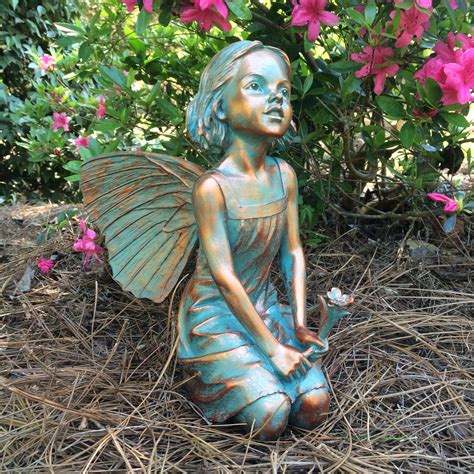 Pondering fairy statue garden ornament. Homestyles Rebecca Fairy *96012 Large 13h Sitting Garden ...
