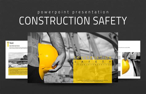 Construction Safety Ppt Powerpoint Template Templatemonster