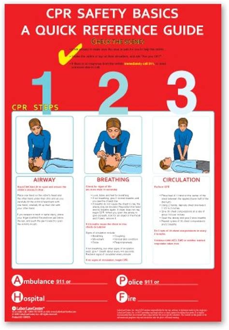 Adult CPR Professional Instructional Poster AHA Guidelines Fitnus