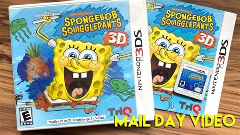 Spongebob Squigglepants 3d Nintendo 3ds 2011 Video Game Mail Day