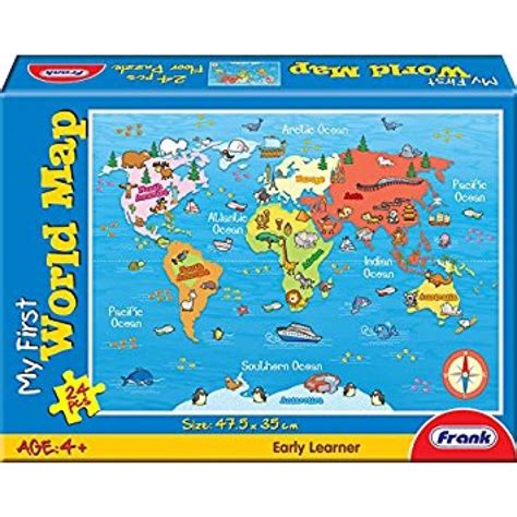 Frank My First World Map Puzzles Games 24 Pieces Puzzle