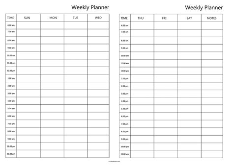 Free Weekly Planners In Pdf Format 20 Templates 13 Best Printable
