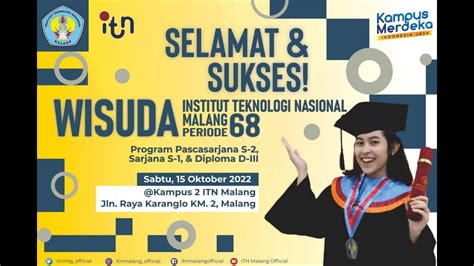 🔴 Live Wisuda Ke 68 Pasca Sarjana Sarjana Dan Diploma Institut