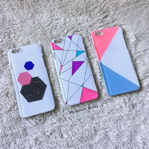 Heres Some Diy Geometric Phone Case Ideas Theyre All Really Easy Diy