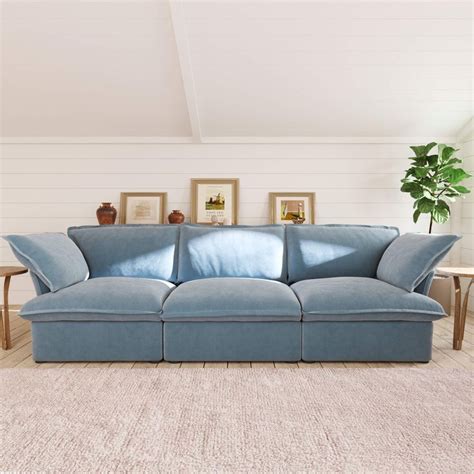Softspot Modular Sofa 3-Seater - Velvet-06 | Modular sofa, Deep seating